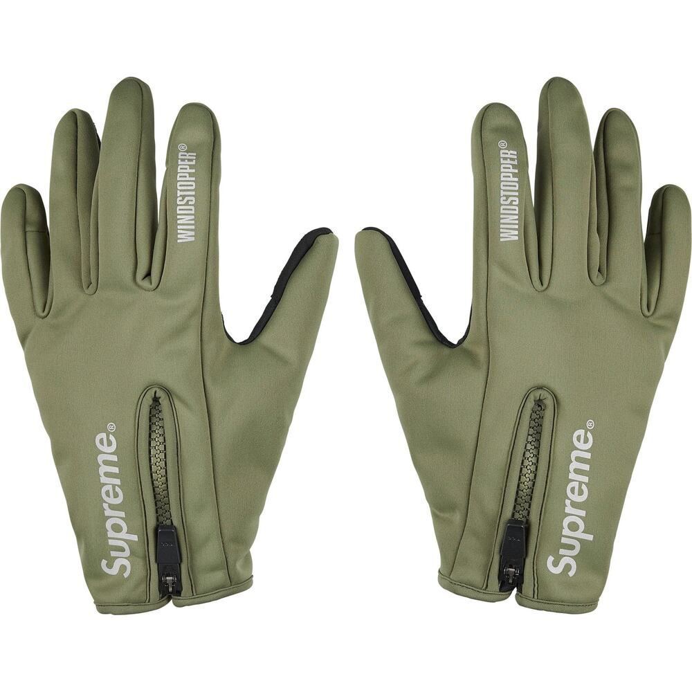 Supreme X Windstoppers • Zip Gloves • Olive • Cross Posted • Firm